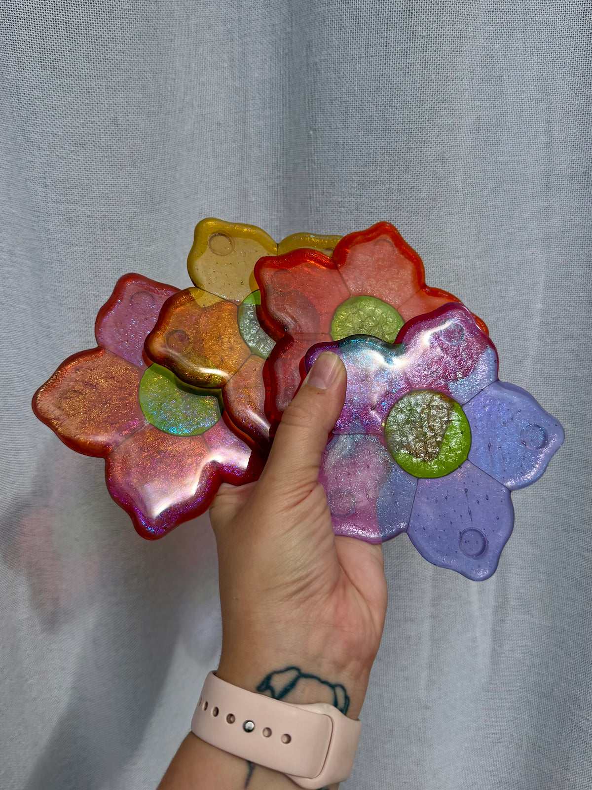 Fused Flower Coasters