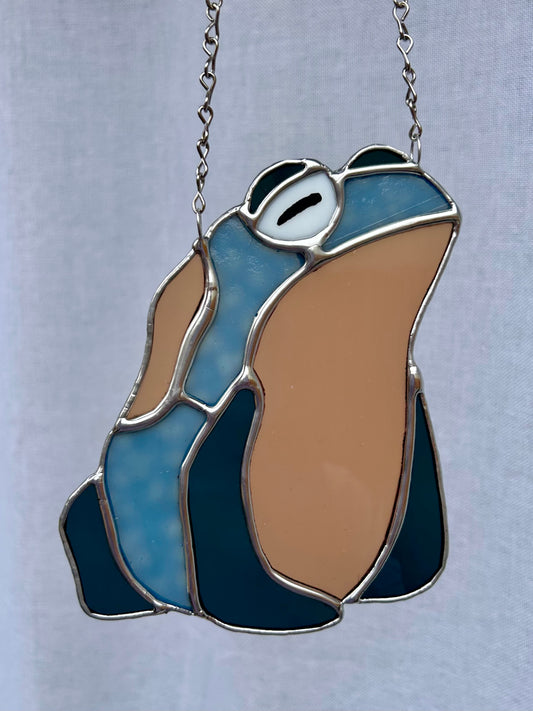 Blue & Orange Frog (Mouth Blown Glass)