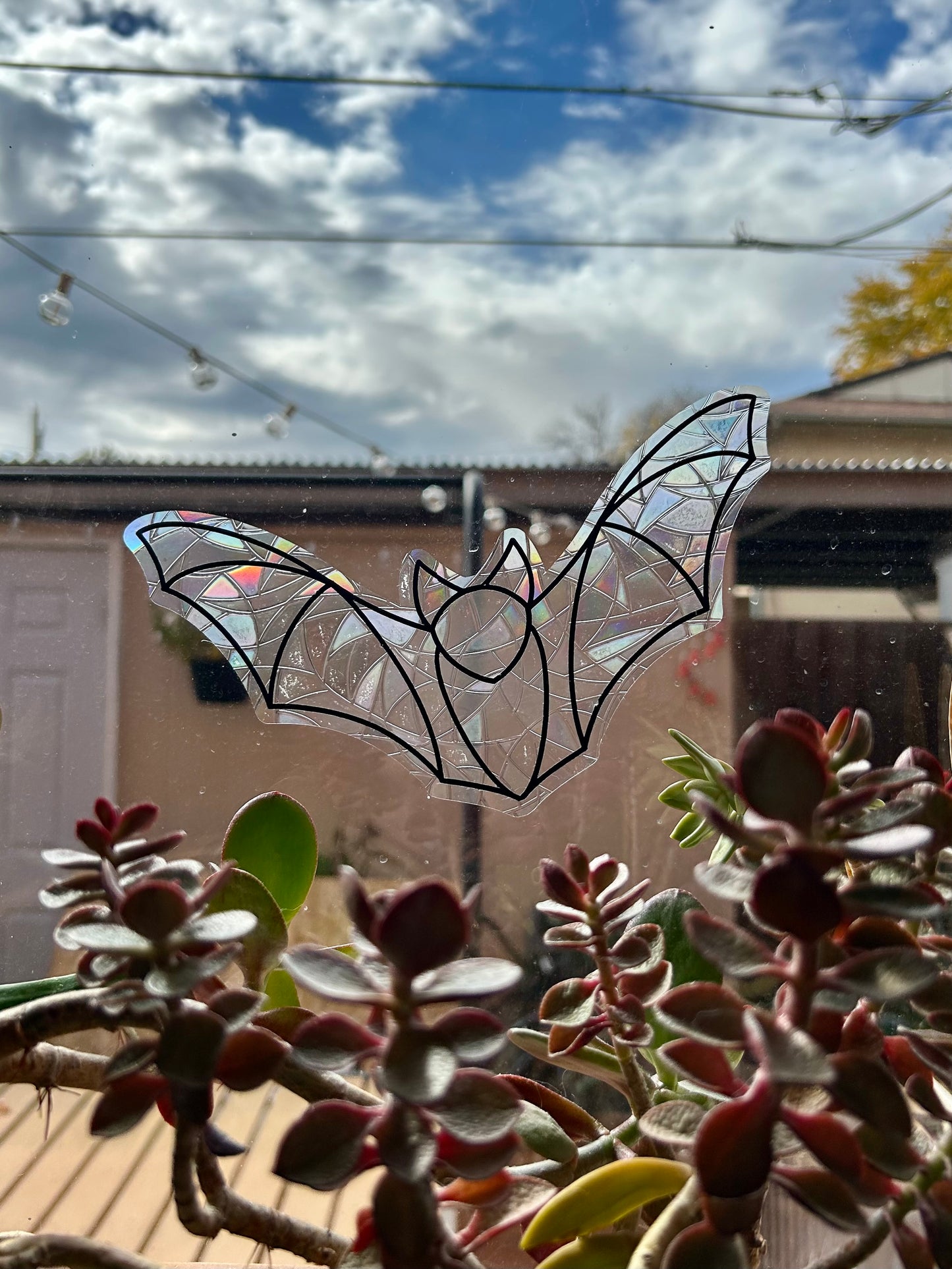 Bat Rainbow Window Cling